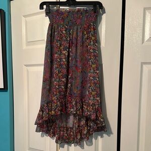 Fire Los Angeles Floral‎ High-Low Skirt